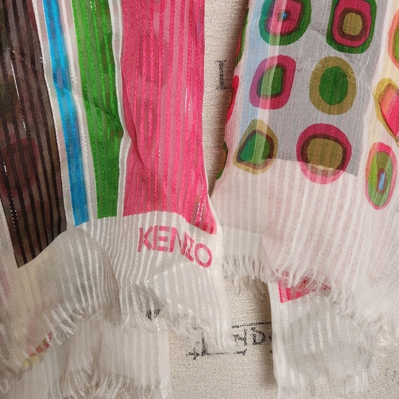 Kenzo Reversible Silk Pop Art Scarf - Picture 9 of 13